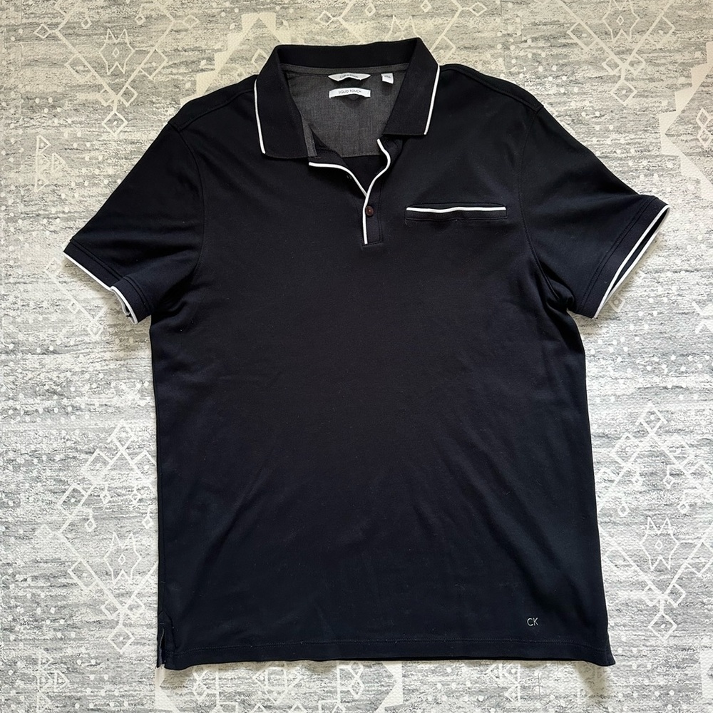 Calvin Klein Men's Short Sleeve Polo Shirt - S